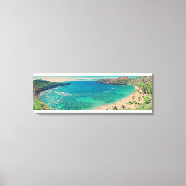 Toile PixDezines baie d'hanauma 76x18" (Recto)