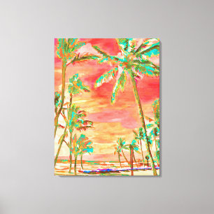 Toile PixDezines Beach/Hawaii/Bay/Coral/Turquoise