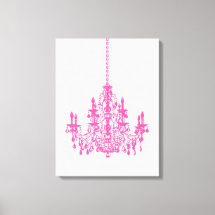 Toile PixDezines Fond DIY/Lustre en Cristal Rose