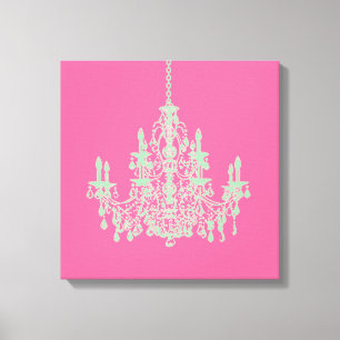 Toile PixDezines Fond DIY / Lustre en Vert Menthe