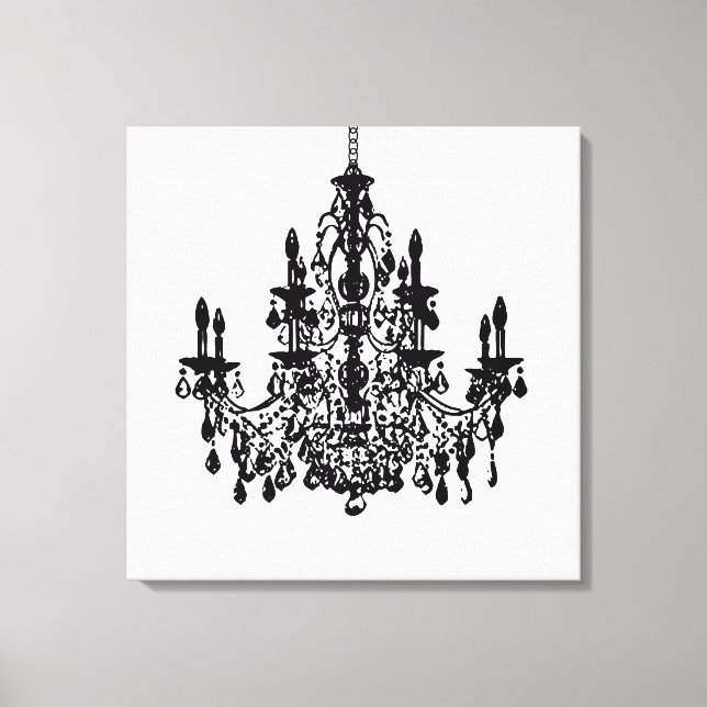 Toile PixDezines Fond DIY/Lustre Noir (Recto)