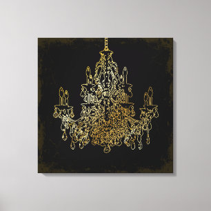 Toile PixDezines Grunge DIY Fond/Lustre en Cristal