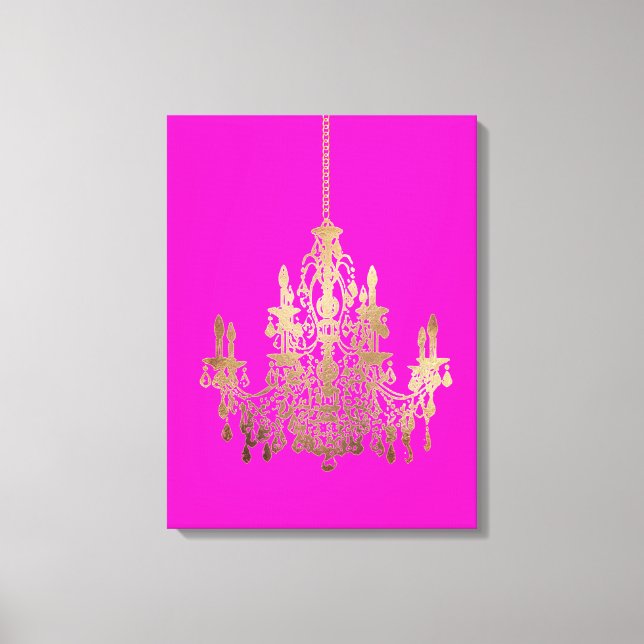 Toile PixDezines Lustre de Fond DIY/Faux Or (Recto)