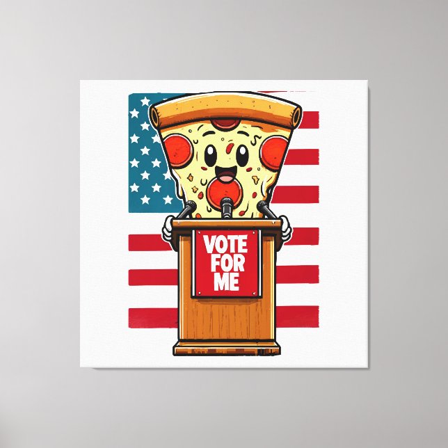 Toile pizza patriotique votez pour moi (Recto)