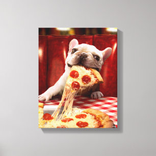 Toile Pizza Slice mangeur de chien