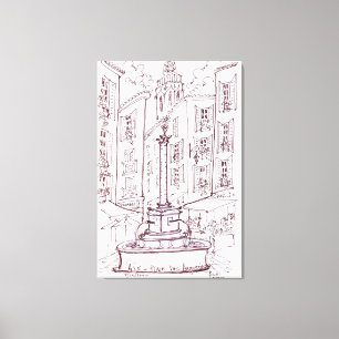 Toile Place des Augustins  Aix en Provence, France