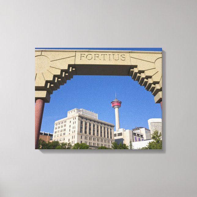 Toile Place olympique et tour de Calgary, Alberta, Canad (Recto)