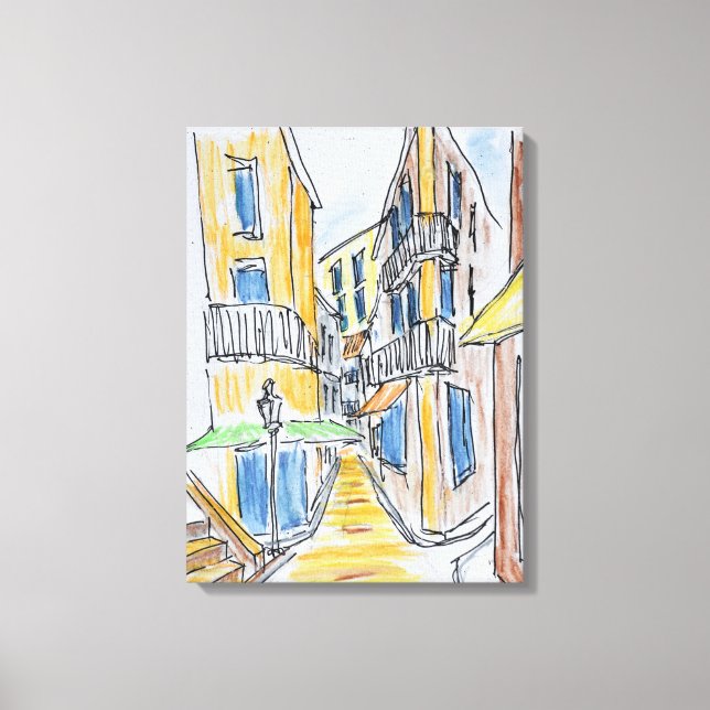 Toile Placette Abbe Robert Jarred | Vieux Nice, France (Recto)