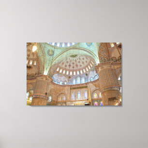 Toile Plafond intérieur en dôme coloré de la Mosquée
