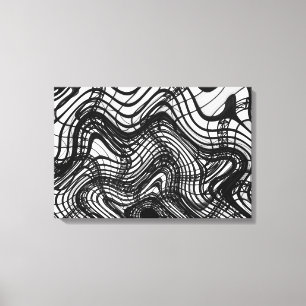 Toile Plafond noir et blanc onduleux, images de SVP de