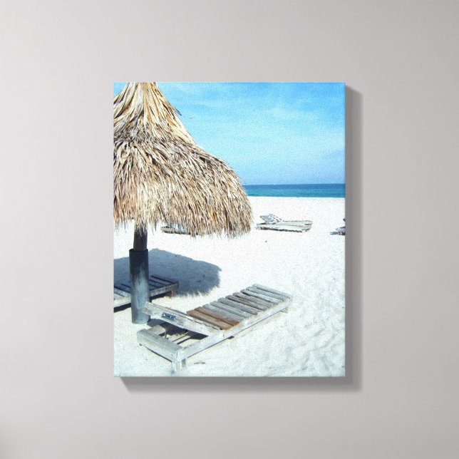 Toile Plage Cabana Art Pittoresque tropical (Recto)