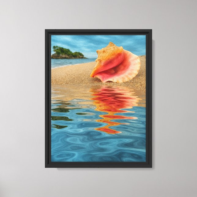 Toile Plage Conch Shell Reflection (Recto)