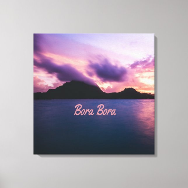 Toile Plage de Bora Bora Suset Island (Recto)