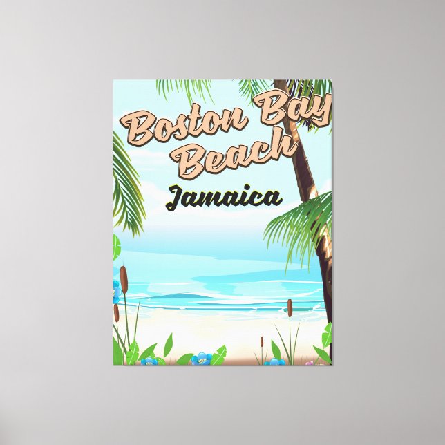Toile Plage de Boston bay, Jamaïque (Recto)