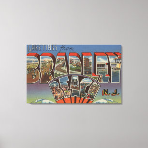 Toile Plage de Bradley, New Jersey - grandes scènes de
