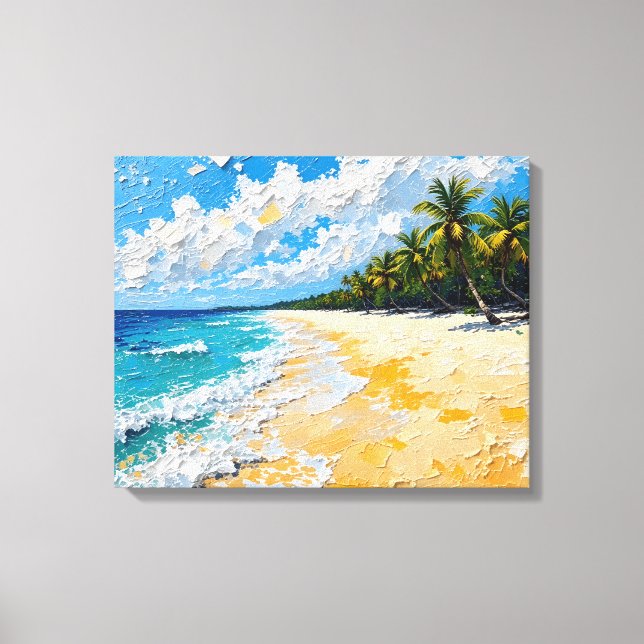 Toile Plage de l'île tropicale | Oce Côtière (Recto)