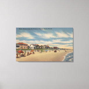 Toile Plage de Neptune, FL - vue des maisons de bord de