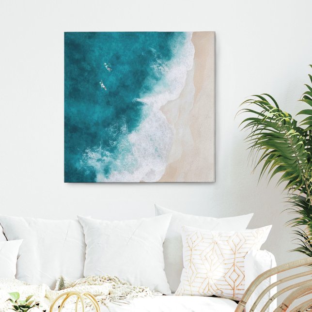 Toile Plage de surfeurs aériens côtiers Imprimer (Créateur téléchargé)