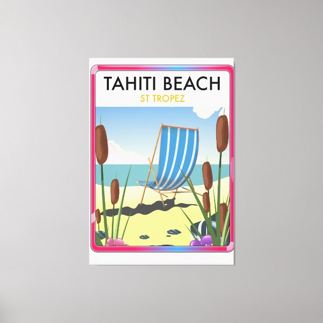 Toile Plage de Tahiti st tropez (Recto)