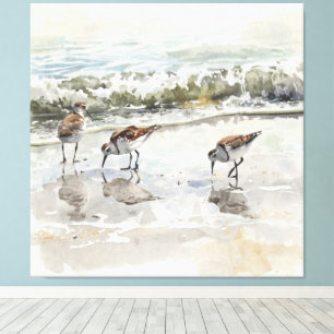 Toile Plage des Bécasseaux Art Aquarelles