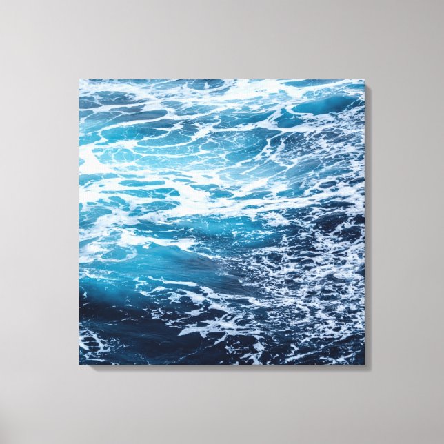 Toile Plage d'été Waves Blue Ocean (Recto)