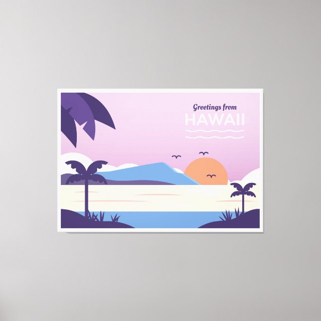 Toile Plage d'Hawaii (Recto)