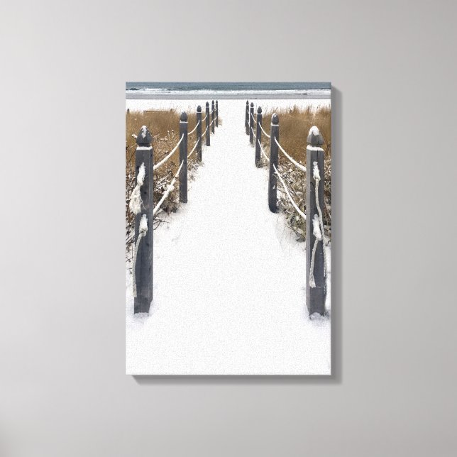 Toile plage du vieux verger promenade d'hiver (Recto)