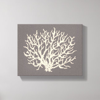 Toile Plage Grey Mer Nautique Corail Mur Art