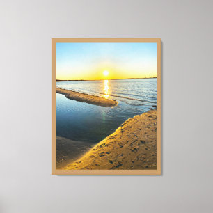 Toile Plage Jones Beach New York NY LI coucher de soleil