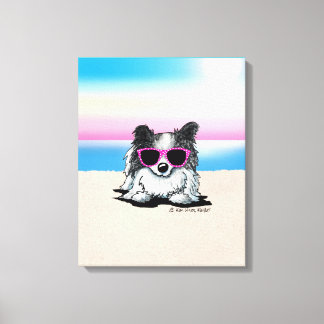 Toile Plage KiniArt Blue Merle Pomeranian