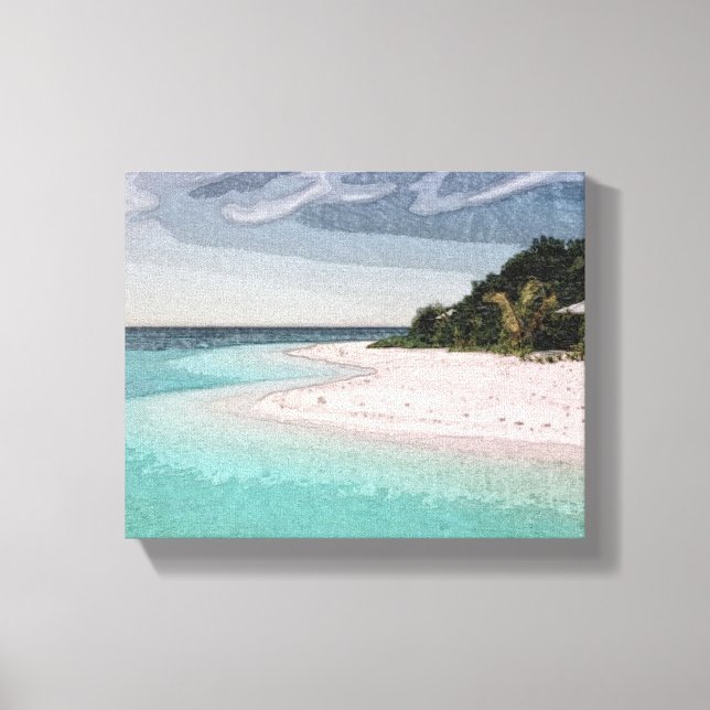 Toile Plage, Paradis, Île (Recto)