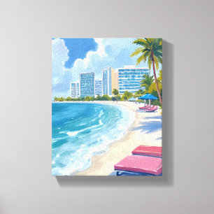 Toile Plage Sud de Miami Floride