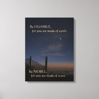 Toile Plage Sunrise "Be Noble" Motivation