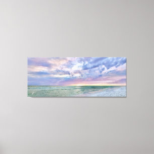 Toile Plage Sunset Pastel Seastel Art Art Canvas Imprime
