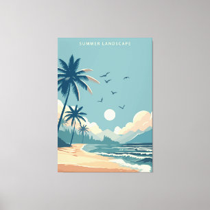 Toile Plage tropicale