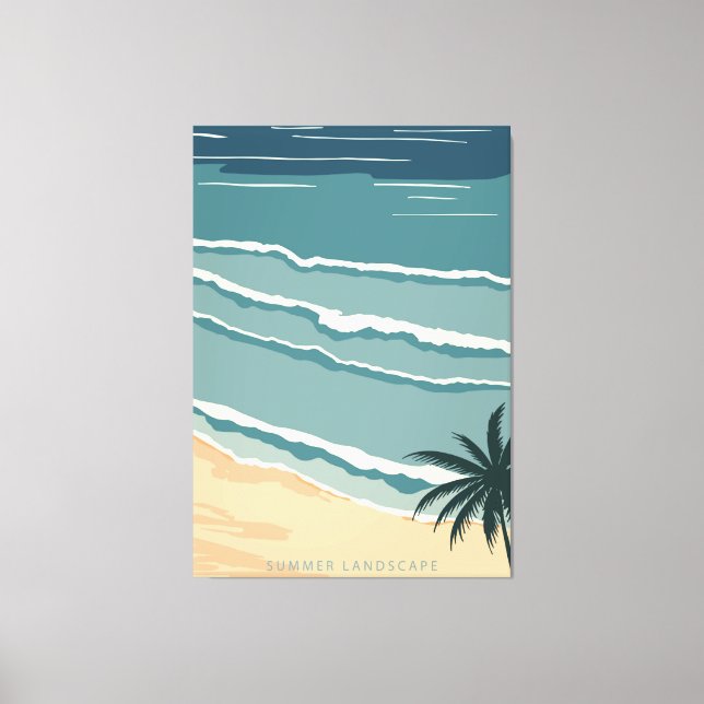 Toile Plage tropicale (Recto)