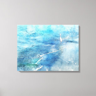 Toile Plage tropicale côtière Vagues océaniques Aiguille