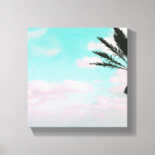 Toile Plage tropicale, Dreamy Ocean View, Palm (Recto)