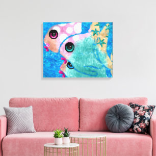Toile Plage Whimsical Abstrait Poisson Plage Nautique Tu