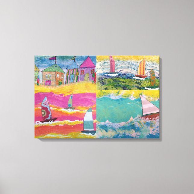 Toile Plages et voiliers (Recto)