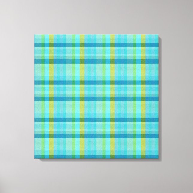 Toile Plaid bleu par Shirley Taylor (Recto)
