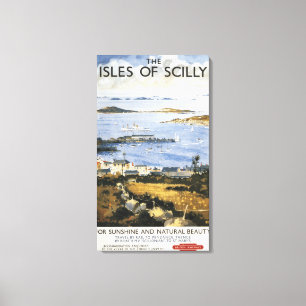 Toile Plan aérien de la ville et du quai Poster du chemi