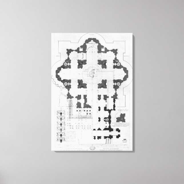 Toile Plan de la basilique Saint-Pierre (Recto)