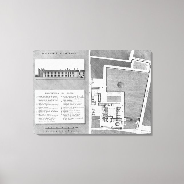 Toile Plan de la Maternite Port-Royal (Recto)