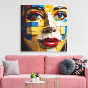 Toile "Plan de l'humanité" - Un portrait cubiste