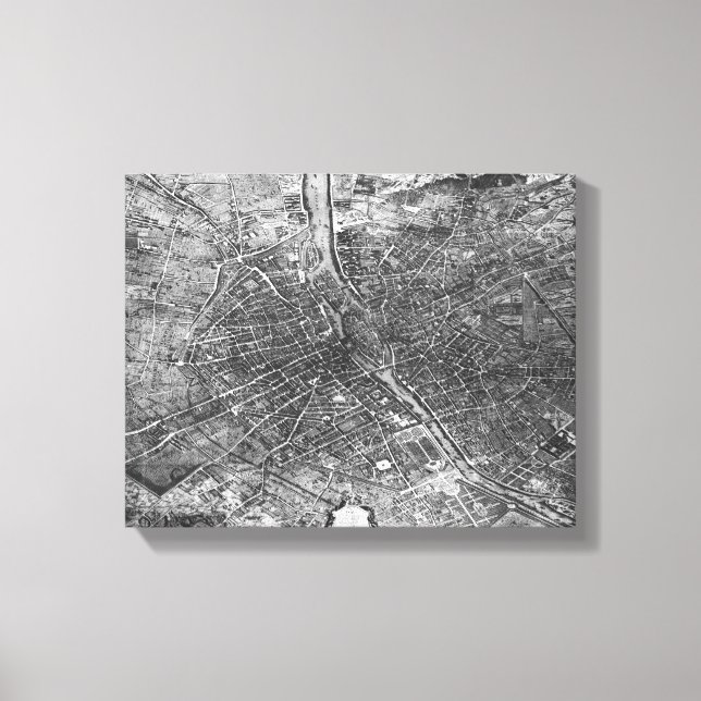 Toile Plan de Paris, connu sous le nom de Plan de Turgot (Recto)