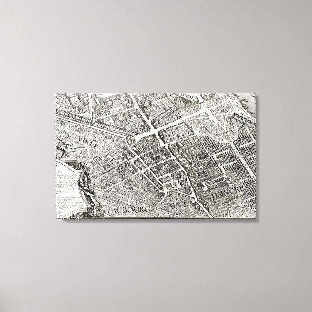Toile Plan de Paris, connu sous le nom de Plan de Turgot (Recto)