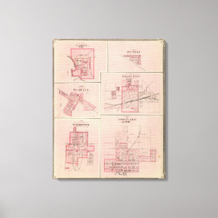 Toile Plan de Portland, geai Co, Ind avec Camden