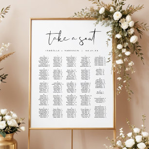 Toile Plan de table de mariage alphabétique, prenez un s