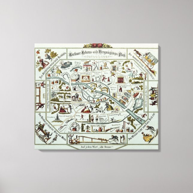 Toile Plan de vie et d'attractions de Berlin (Recto)